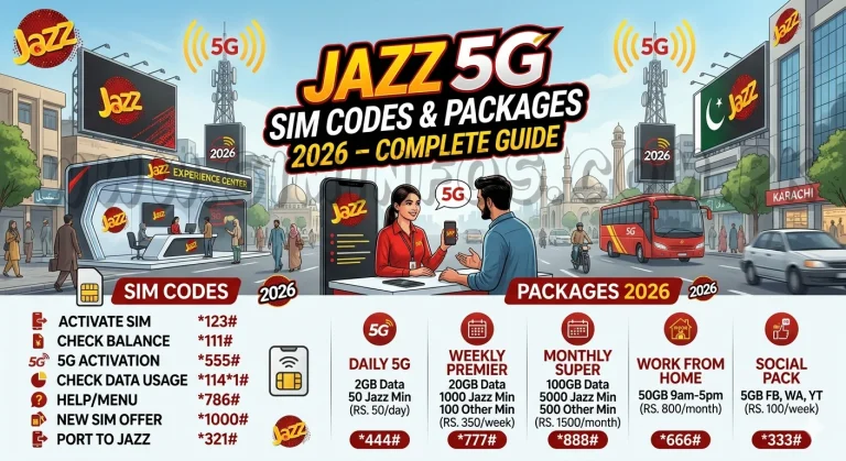 Jazz SIM Codes & Packages 2026